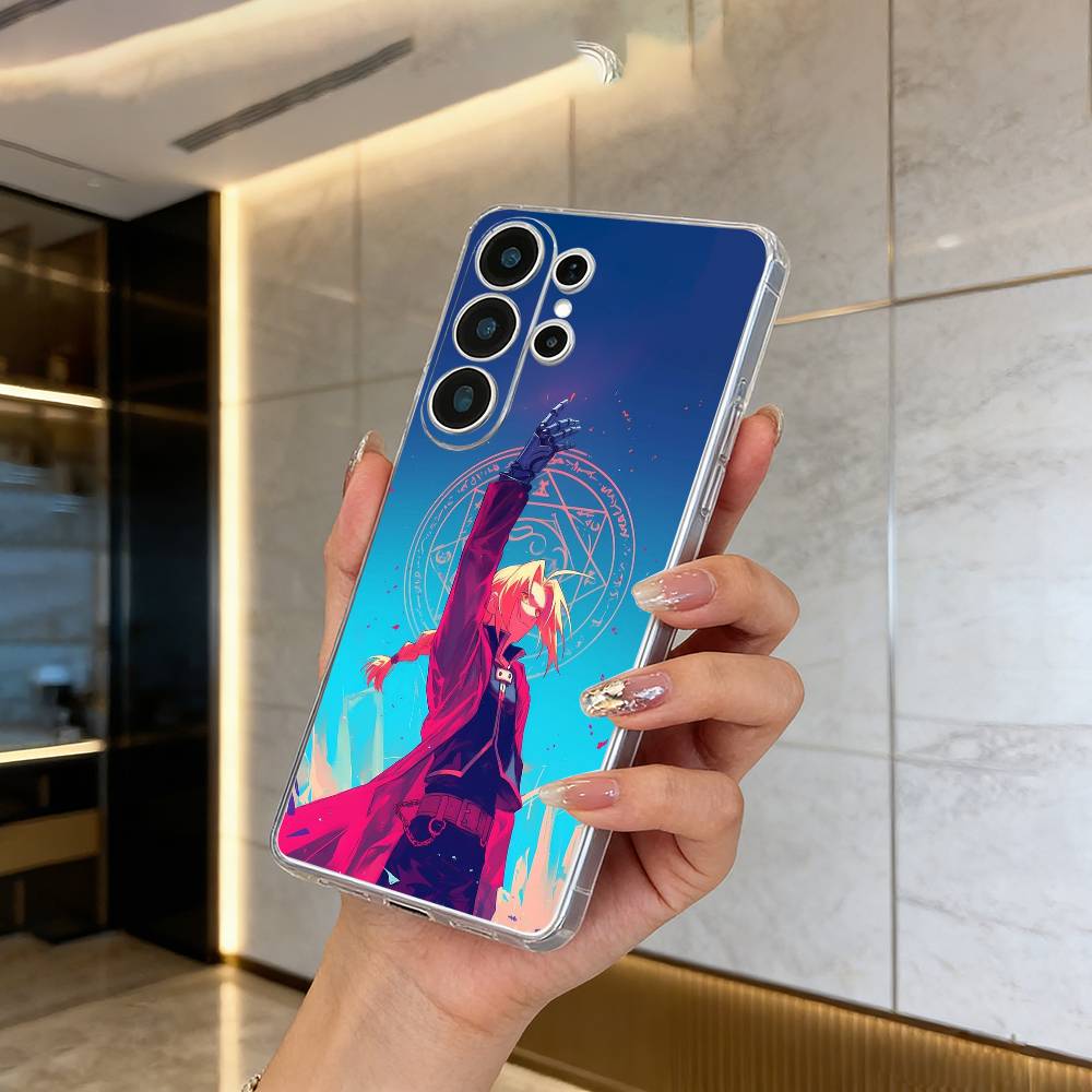 

Fullmetal -Alchemist-Edward -Elric Clear Phone Case for Samsung S25, S24, S21, S22, S23, S30, Ultra, S20, Plus, FE, Lite Samsung S25