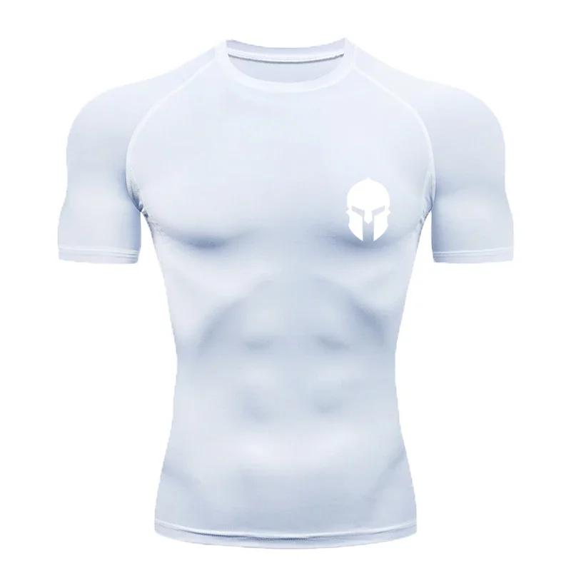 Summer Quick Dry Sport Compression Tee Shirt Men Gym Running Jogging T-Shirt Fitness Cycling Jersey Rashguard Jiu Jitsu Top Male