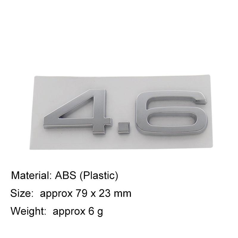 3D Premium 2.4 2.8 3.2 3.6 4.2 4.6 Logo Sticker Tail Bumper Badge Auto Rear Trunk Emblem Accessories