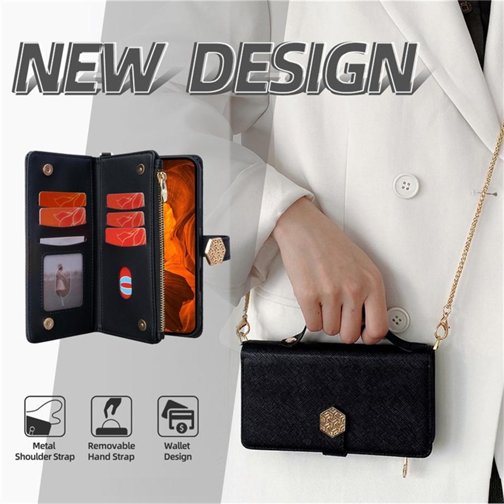 For Samsung Galaxy A05 4G Case Cross Texture PU Leather + TPU Wallet Phone Cover with Strap