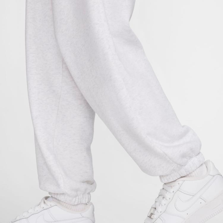 Nike Sportswear Club Fleece Solid Color Drawstring Mid-Rise Loose Knit Sweatpants Women Bottoms White DQ5800-051