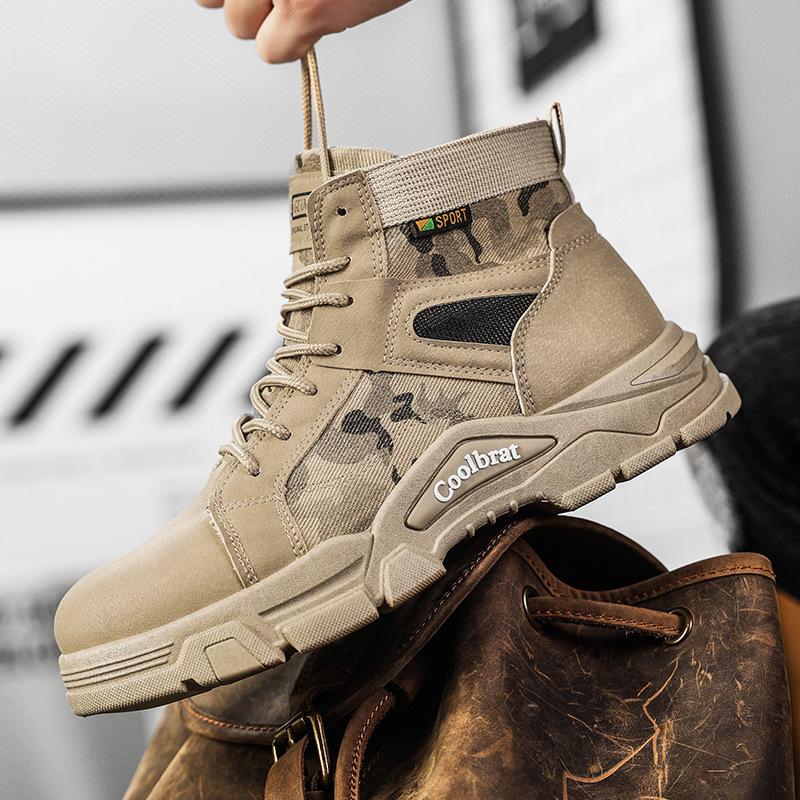 

Ботинки Martin мужские осенние высокие британские пустынные камуфляжные рабочие ботинки мужские спортивные водонепроницаемые и износостойкие рабочие ботинки 44