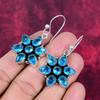 Blaue Topas Ohrringe, 925 Sterling Silber Edelstein Schmuck, handgefertigte Ohrringe, für Thanksgiving