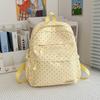Student Schoolbag Polo Dot Women's Large Capacity Backpack Lightweight Class Backpack