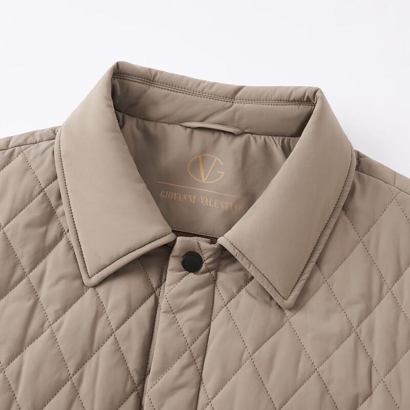 GIOVANNI VALENTINO Men's Casual Padded Turn-down Collar Jacket