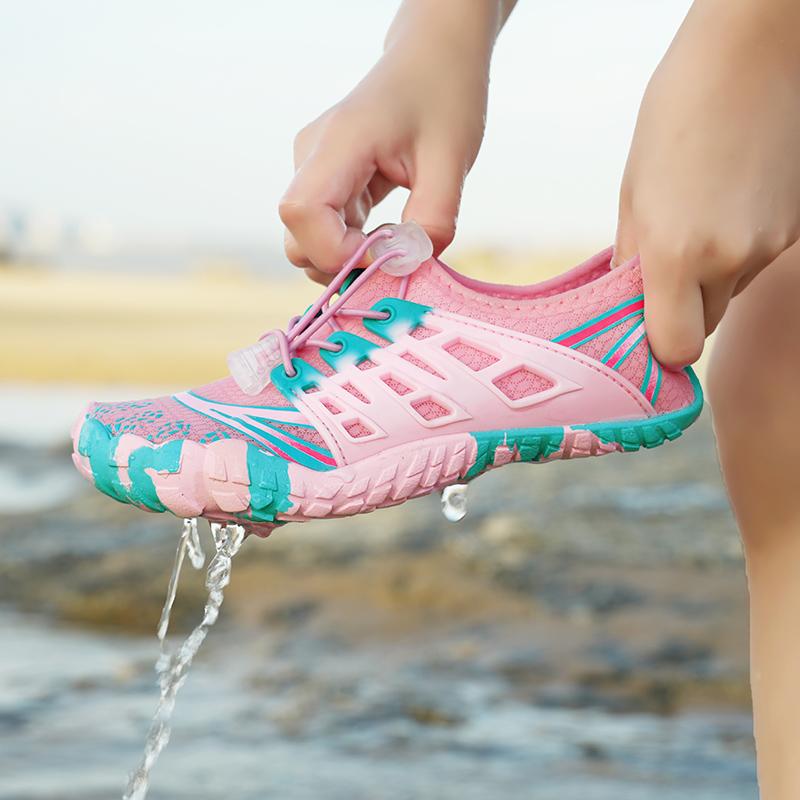 Kids Quick Drying Aqua Shoes Children's Water Shoes Barefoot Five-Fingers Wading Sneakers Boys Girls Beach Swimming Footwear