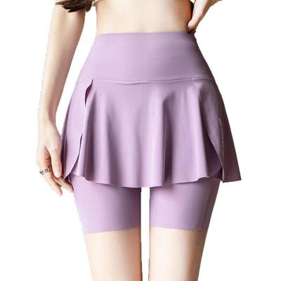 Fake Two-piece Yoga Sports Shorts Spring and Summer Thin High-waist Outdoor Running Fitness Anti-exposure Skirt Yoga Suit
