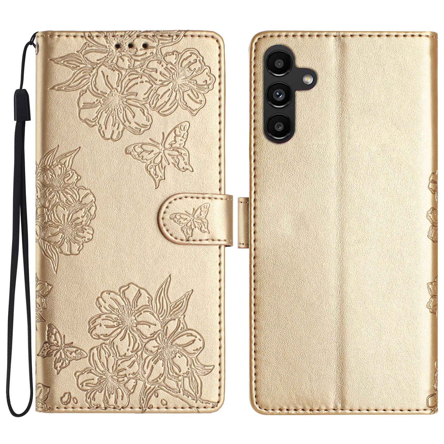 

For Samsung Galaxy A16 5G/A16 4G Case Butterfly Flower Drop-Proof PU Leather Wallet Phone Cover A