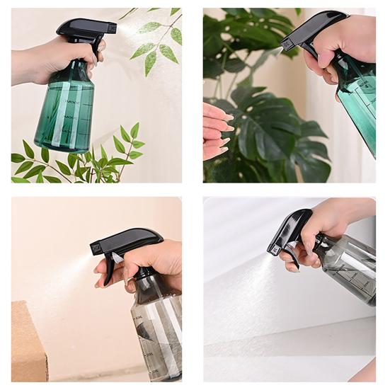 Spray Bottle Refillable Transparent Water Bottle with Scale Fine Mist Adjustable Nozzle Spray Kettle for Alcohol And Essential Oils