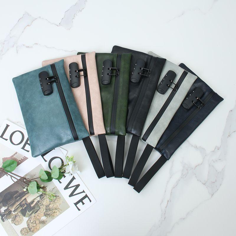 Anti Theft Convenient Lock Zipper Password Lock Cash Bag Anti-theft Flight Ticket Passport Account Book Bank Card Certificate Bag New Storage Bag