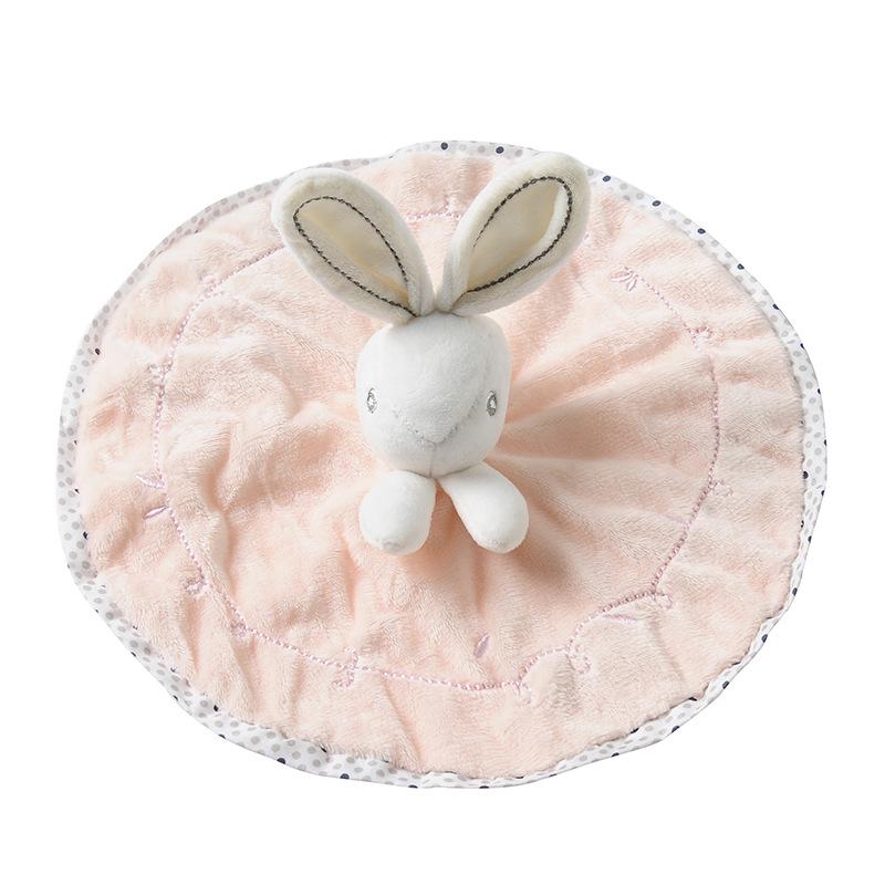 Velvet Series Plush Rabbit Soothing Doll Super Soft Baby comfort Towel Snuggle Lovey Security Comfort Blanket розовый