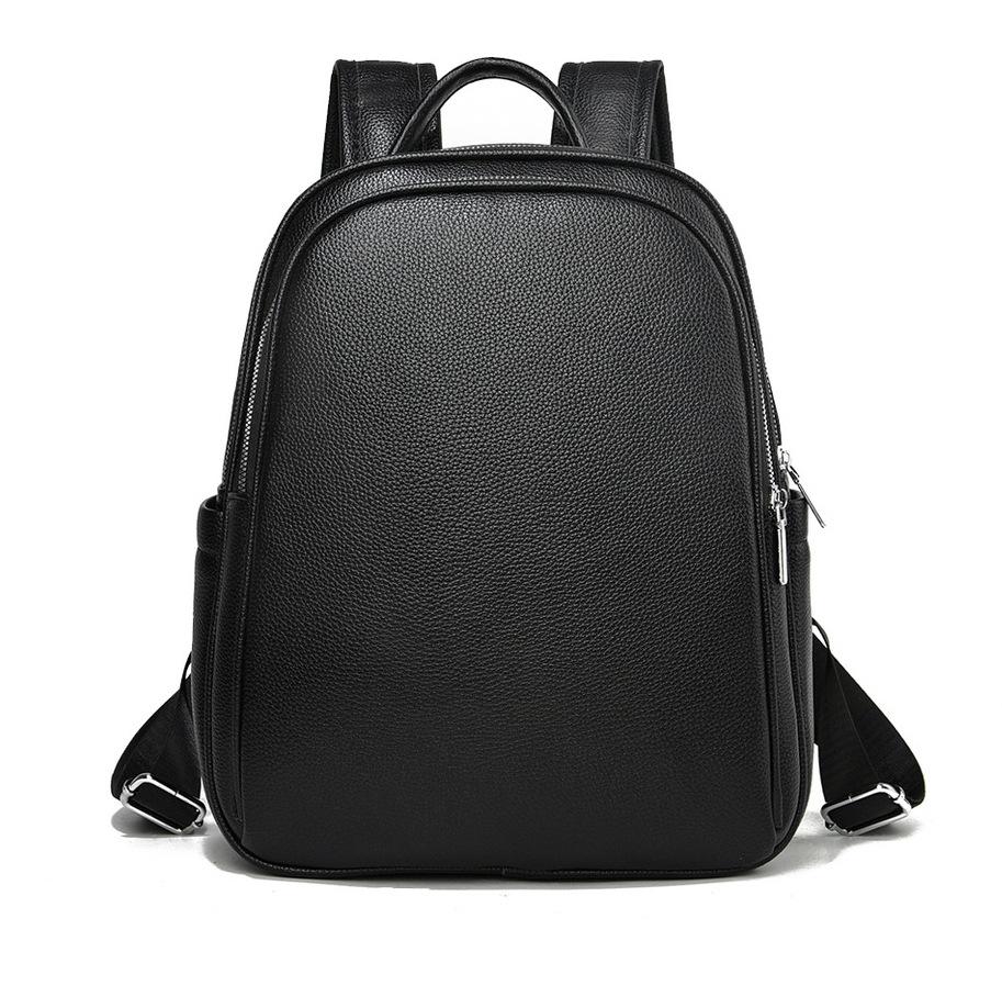 Zaino Nero Nuovo Temperamento Zaino in PU Zaino da Uomo e Donna Zaino Casual Multifunzionale Borsa da Viaggio