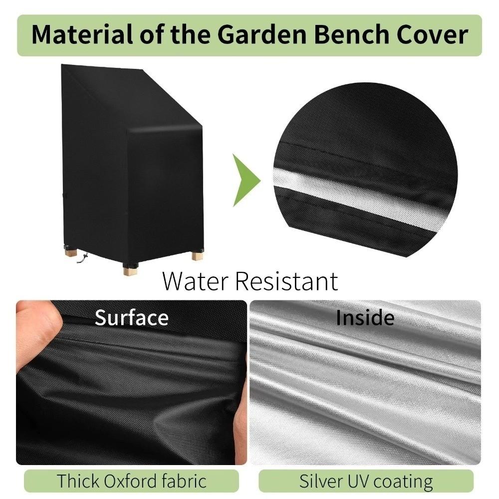 Anti-UV Chair Covers 210D Oxford Fabric Stackable Chair Covers Furniture Protector  Garden Outdoor