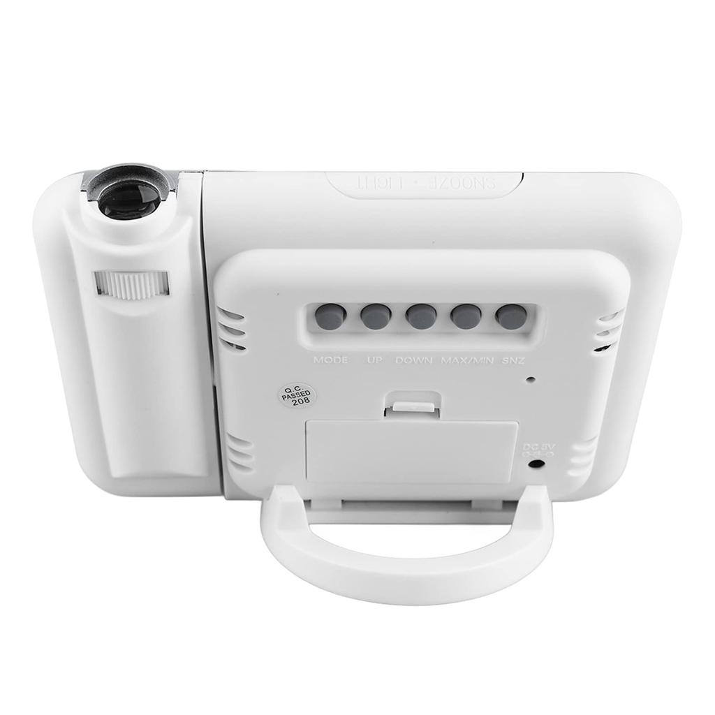 Innovative Silent Projector with Digital Projection Alarm Clock, Thermometer, and Hygrometer for Bedroom.