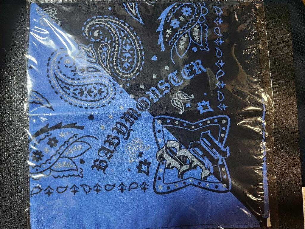 [USED] babymonster popup bandana black & blue Tokyo Aichi limited