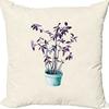 Plant and Flower Linen Pillowcase Purple Lavender Printed Pillow Cushion Cover Home Sofa