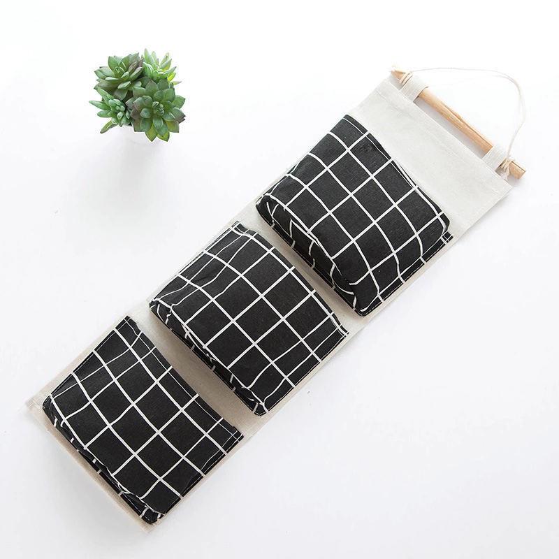 Wall-Mounted Fabric Storage Bag: Hanging Organizer for Bedside or Wardrobe