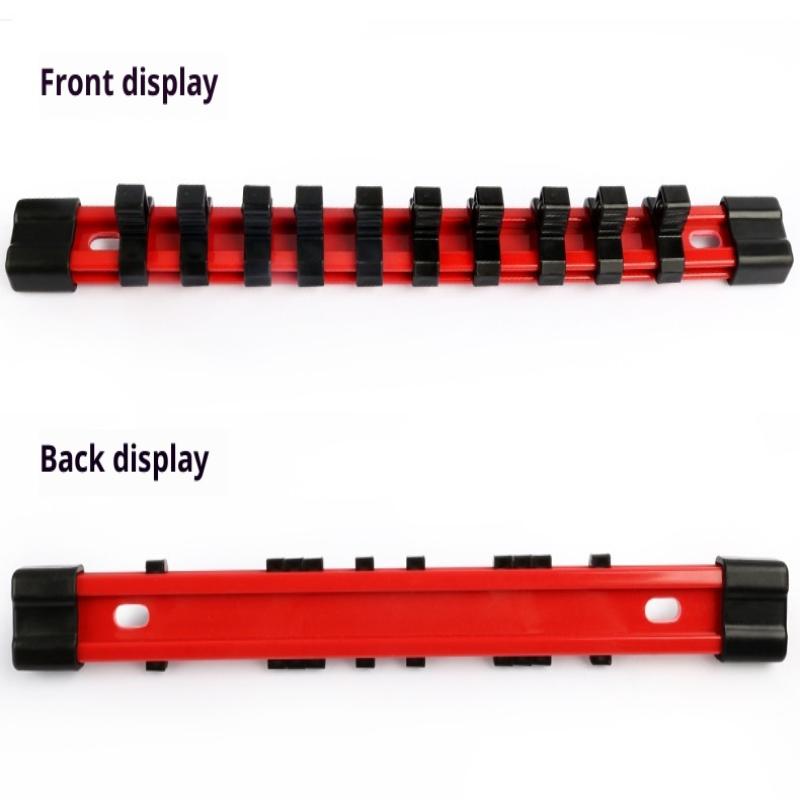 1/4" 3/8" 1/2" Socket Wrench Holder Rail Bracket Wall Holder Wrench Storage Tool Box Socket Organizer Universal Traight
