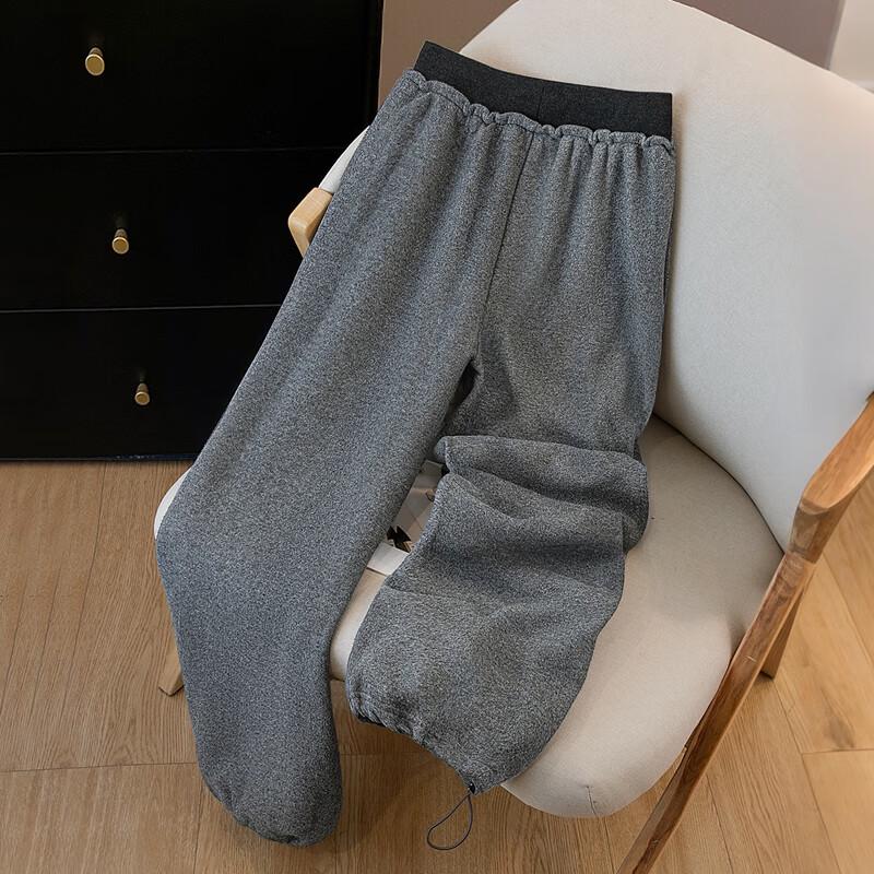 Women's Elastic Waist Wide Leg Drawstring Casual Pants