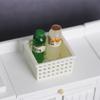 3Pcs 1/12 Dollhouse Miniature Plastic Frame Hand-Woven Storage Basket Decoration