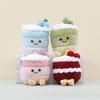 Plush Red Cake Keyring Pp Cotton Fill Soft Toy For Kids Birthday Idea Gift