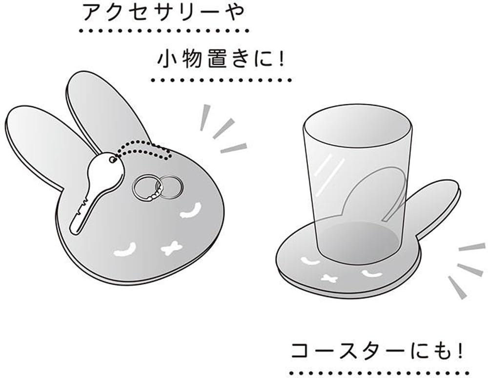 Tees Factory Miffy Acrylic Tray, White, MF-5545194WH