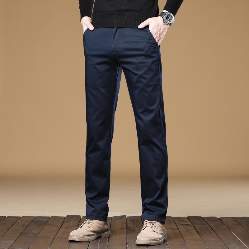 New Mid-waist Straight Business Casual Pants Trousers Men's Simple and Versatile