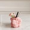 3D Printed Silk Flower Pen Holder, Cute Puff Flower Desk Organizer, Makeup Brush Storage, Vase Decorative Gift for Students Girls