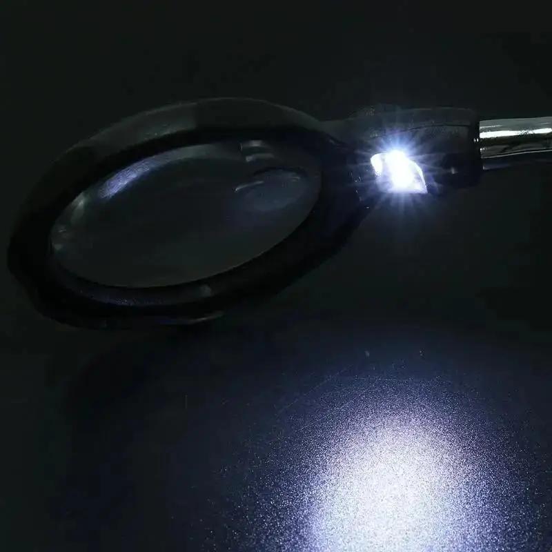 Desktop Magnifier Welding Magnifying Glass LED Holder Soldering Repair Tool Loupe Third Hand For Soldering Inspection Mirror