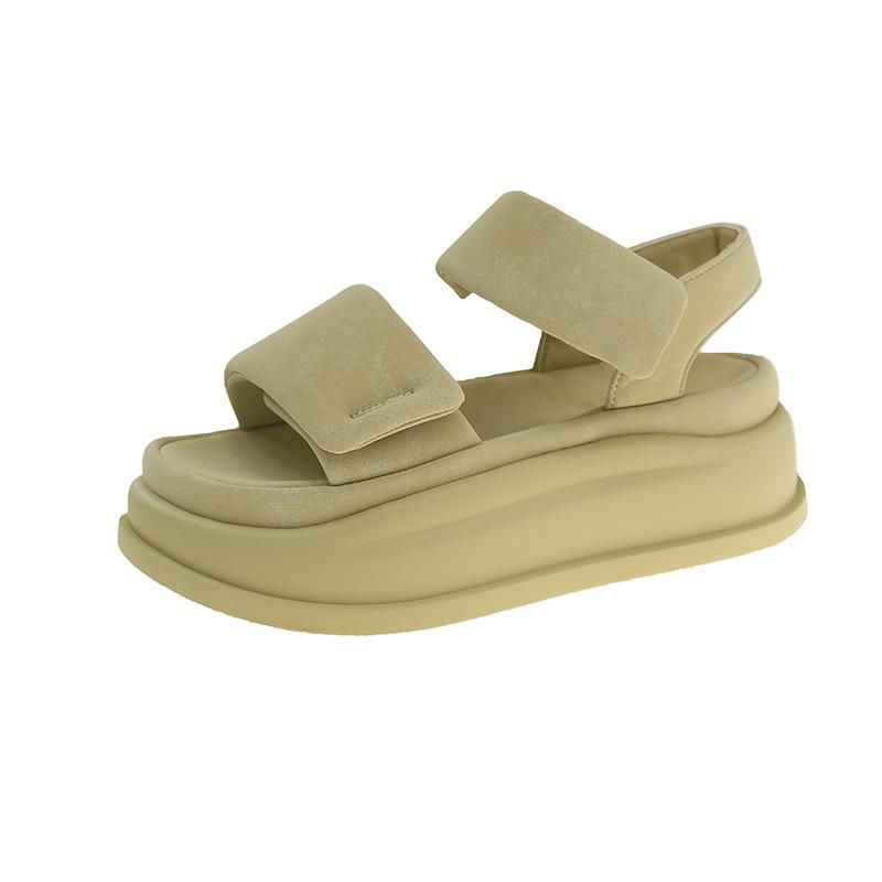 

Velcro platform bread sandals women s 2025 new small height increase sports beach sandals 40