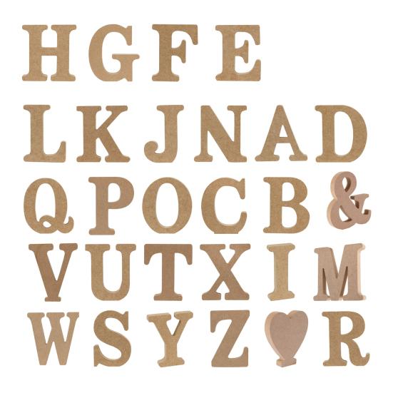 4 Inch Wooden Letters Large Alphabet Letters Sign for DIY Painting Art Crafts Wedding Home Wall Decor