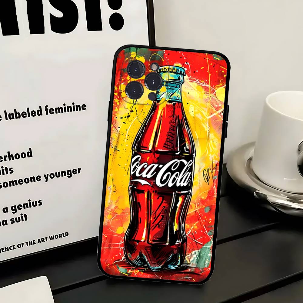 Hot C-Coca Drinks C-Cola Phone Case For IPhone 17 16 14 15 13 12 11 Pro Max Plus Silicone Soft Cover