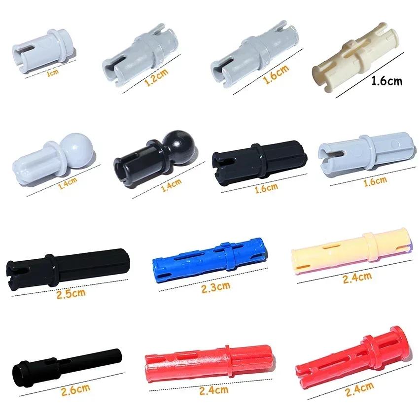 Non-Toxic Connector Bolt Pin With Friction Peg Cross Axle Building Block Bricks Technical Accessories Moc Parts Assemble Particles Toy
