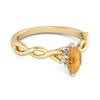 Citrine Marquise Ring - 925 Sterling Silver Gold Vermeil