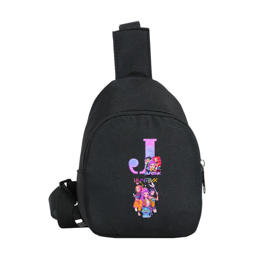 Anime Cartoon K-Pop Demon Hunters Printed Kawaii Chest Pack for Boy Girl Shoulder Bag Student Portable Crossbody Pouch Christmas Chest Bag Kid Gift