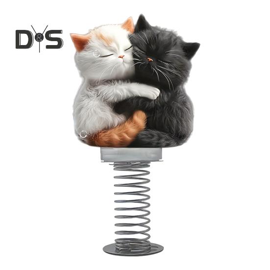 

2D качели животное украшение с пружиной акриловый плоский мультяшный кот украшение приборной панели автомобиля животное для офисного стола руль велосипеда B