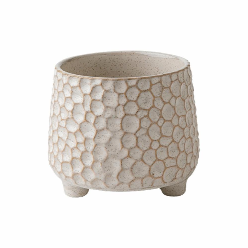 Three-legged Ceramic Storage Jar Pinecone Shaped Decorative Jar Flower Vase  Office Ceramic