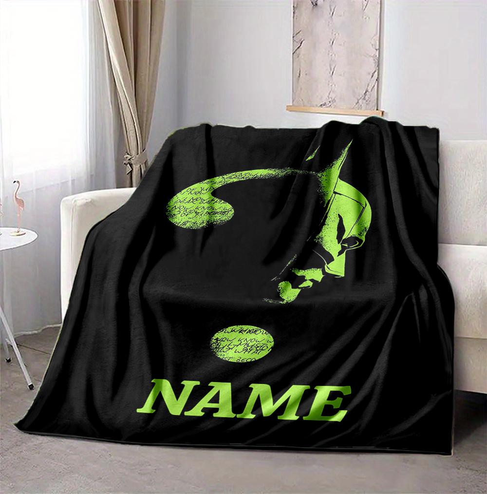 Custom Name Batman Mask Flannel Blanket Throw Blanket Soft Warm Sofa Bed home Decor Unique Gift