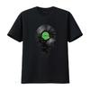 Mens Vinyl Record Music LP Classic 80s Sunset T Shirt White X Large Vintage Washed Comfortable Stretched Graphic Homme Unisex