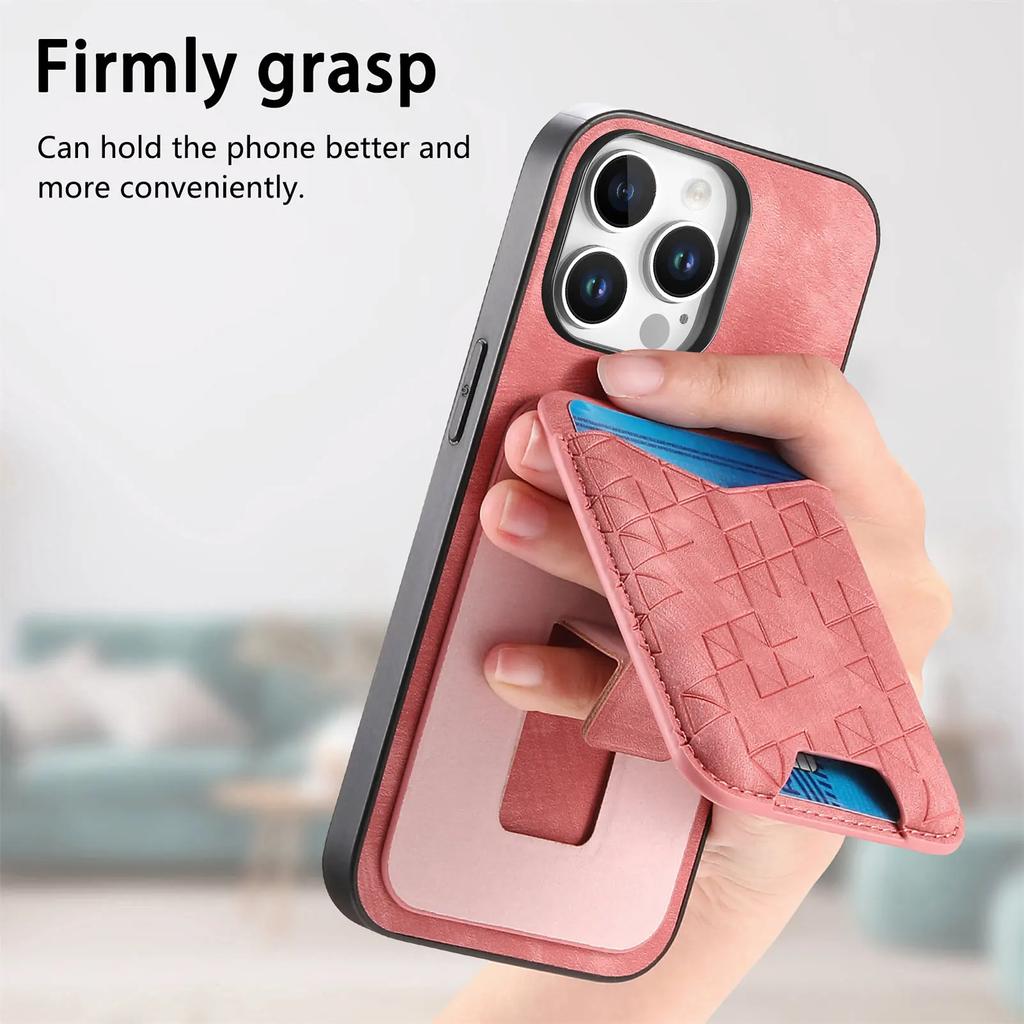 Vertical Cards Solt Wallet Leather Case For iPhone 16 Pro Max 15 Plus 14 13 12 11 SE 2024 Vintage Bag Pocket Stand Holder Cover