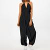 Casual Wide Leg Jumpsuits For Women Solid Color Overalls Rompers Summer Outfits With Pockets