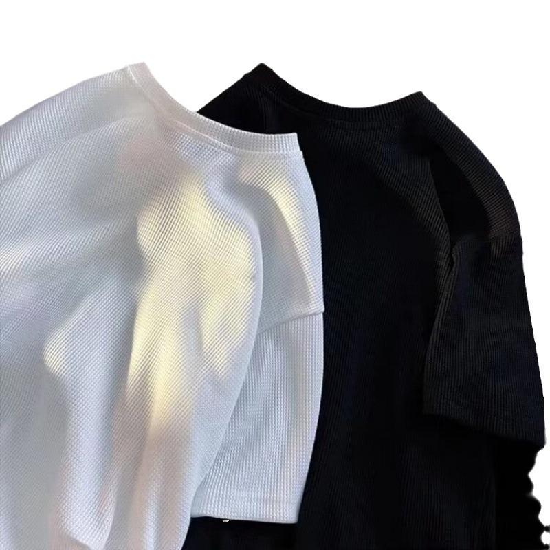 Men's Trendy Solid Color Short Sleeve Loose T-shirt