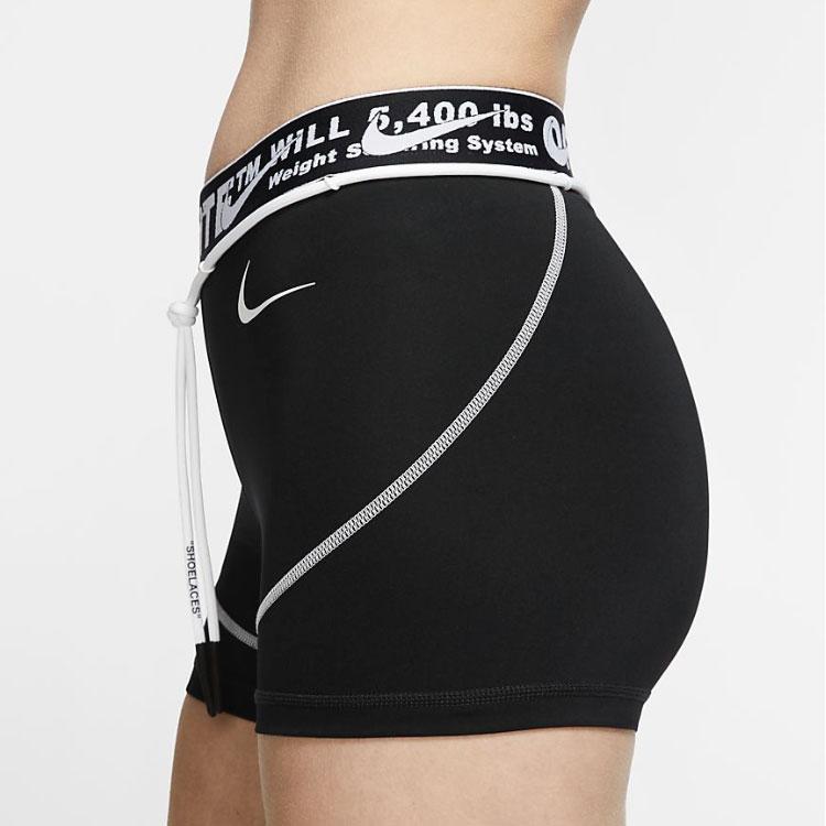 Nike Womens X Off-White Training Shorts Black Women Bottoms CN5575-010