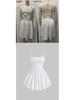 New Summer Fashion Evening Gown: Sexy Solid Color Pleated Dress with Back Zipper & Spaghetti Straps