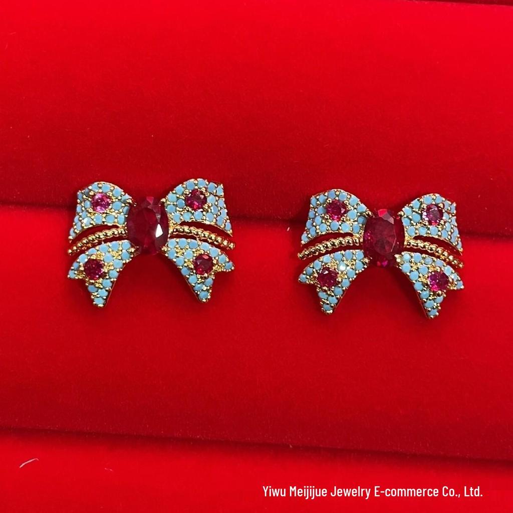 Vintage Red Agate & Zircon Inlaid Oval Shell Daisy Stud Earrings - Versatile Jewelry for Daily Wear