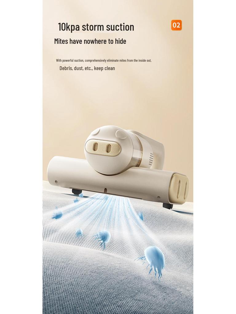 Wireless Handheld Sterilizing Vacuum Cleaner with Mite Removal & Large Suction