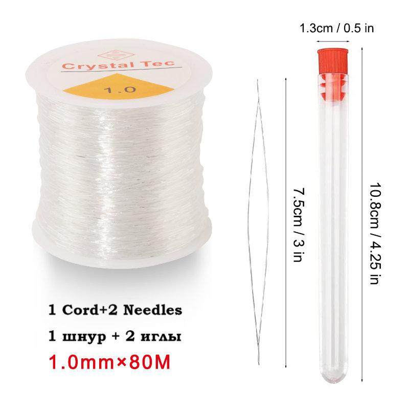 0.5-1.0mm Elastic Cord Beading Thread Stretch String Fibre Crafting Line for Jewelry Making DIY Seed Beads Pony Beads Bracelets