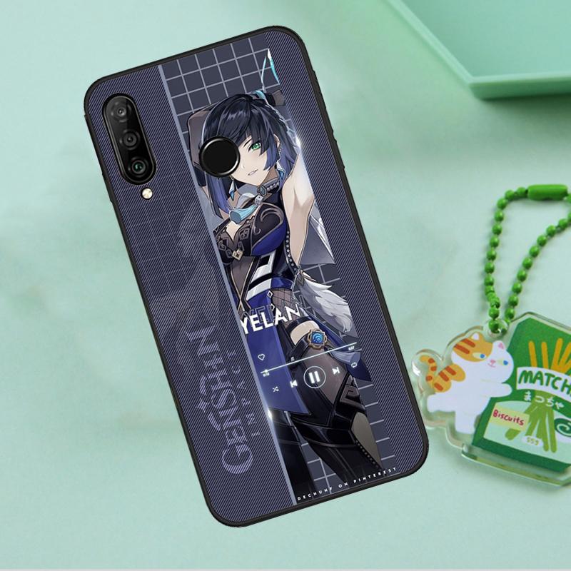 Yelan Genshin Impact For Huawei Nova 12i 12s 7i 8i 11i 9 10 SE Y90 Y60 Y70 Y72 Y61 Y91 P30 P40 Lite P60 Pro Case