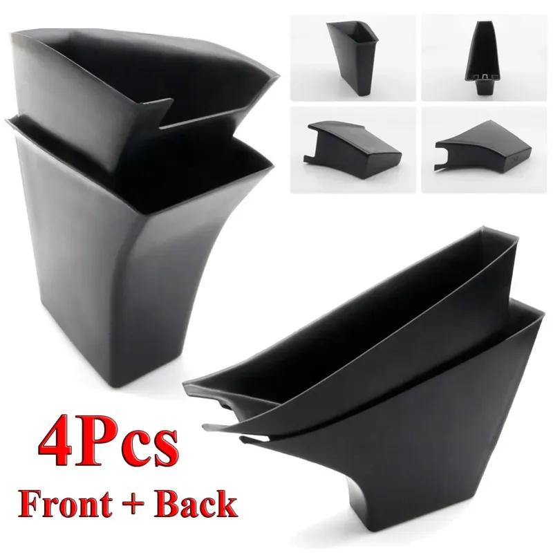 4pcs Storage Box Car Organizer Seat Gap PU Case Pocket Handle Pocket Door Side Pallet Armrest Container For Tesla Model 3 18-19