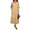 ZANZEA Women Casual Turn Down Collar Loose Long Sleeve Shirt Dress